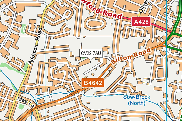 CV22 7AU map - OS VectorMap District (Ordnance Survey) CV22 7AU map - OS VectorMap District (Ordnance Survey)