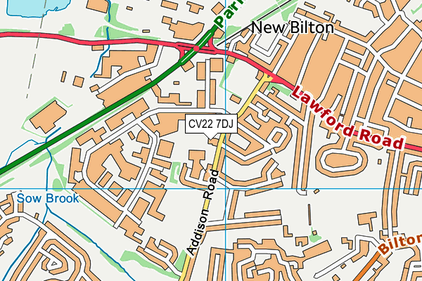 CV22 7DJ map - OS VectorMap District (Ordnance Survey) CV22 7DJ map - OS VectorMap District (Ordnance Survey)