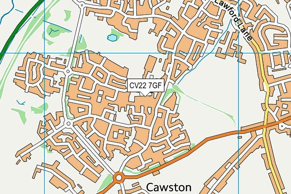 CV22 7GF map - OS VectorMap District (Ordnance Survey) CV22 7GF map - OS VectorMap District (Ordnance Survey)