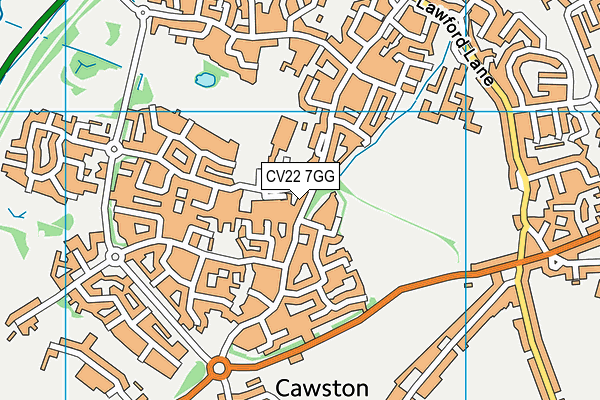 CV22 7GG map - OS VectorMap District (Ordnance Survey) CV22 7GG map - OS VectorMap District (Ordnance Survey)