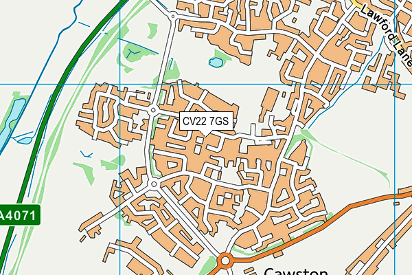 CV22 7GS map - OS VectorMap District (Ordnance Survey) CV22 7GS map - OS VectorMap District (Ordnance Survey)