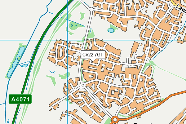 CV22 7GT map - OS VectorMap District (Ordnance Survey) CV22 7GT map - OS VectorMap District (Ordnance Survey)