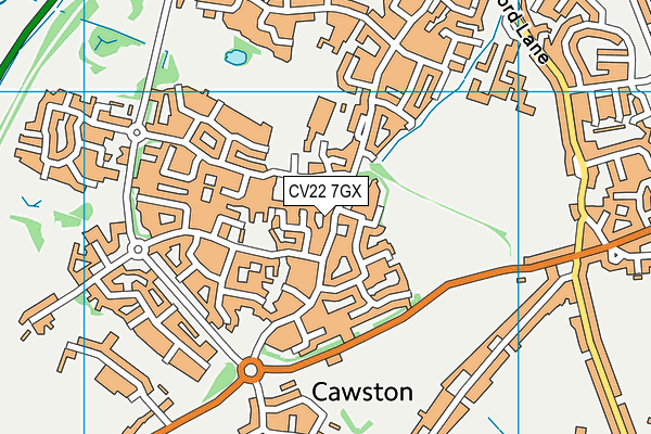 CV22 7GX map - OS VectorMap District (Ordnance Survey) CV22 7GX map - OS VectorMap District (Ordnance Survey)