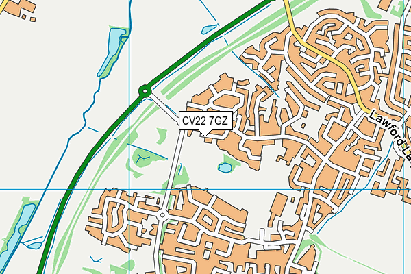 CV22 7GZ map - OS VectorMap District (Ordnance Survey) CV22 7GZ map - OS VectorMap District (Ordnance Survey)