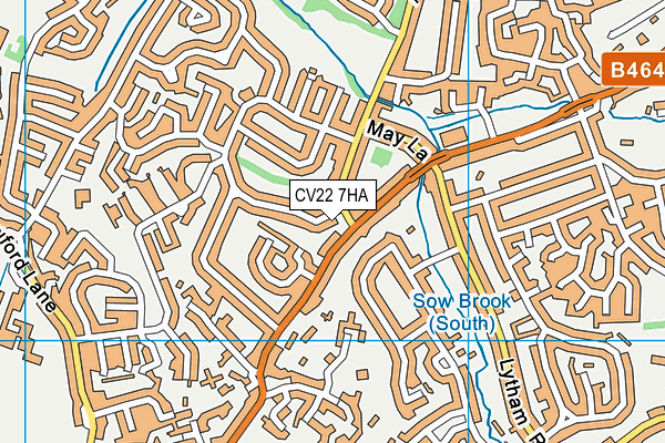 CV22 7HA map - OS VectorMap District (Ordnance Survey)