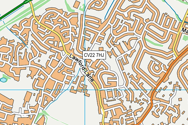 CV22 7HJ map - OS VectorMap District (Ordnance Survey) CV22 7HJ map - OS VectorMap District (Ordnance Survey)