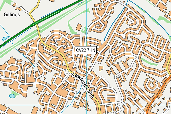 CV22 7HN map - OS VectorMap District (Ordnance Survey) CV22 7HN map - OS VectorMap District (Ordnance Survey)