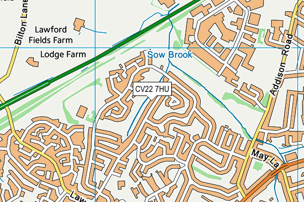 CV22 7HU map - OS VectorMap District (Ordnance Survey) CV22 7HU map - OS VectorMap District (Ordnance Survey)