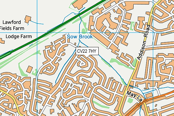 CV22 7HY map - OS VectorMap District (Ordnance Survey) CV22 7HY map - OS VectorMap District (Ordnance Survey)