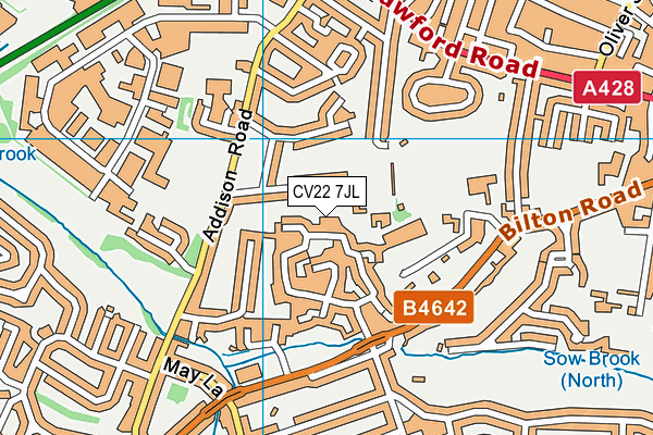 CV22 7JL map - OS VectorMap District (Ordnance Survey) CV22 7JL map - OS VectorMap District (Ordnance Survey)