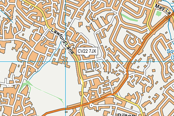 CV22 7JX map - OS VectorMap District (Ordnance Survey) CV22 7JX map - OS VectorMap District (Ordnance Survey)