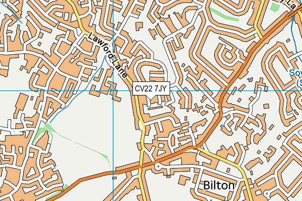 CV22 7JY map - OS VectorMap District (Ordnance Survey) CV22 7JY map - OS VectorMap District (Ordnance Survey)