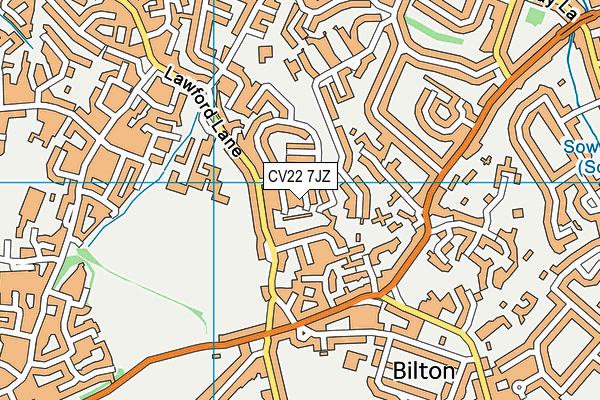 CV22 7JZ map - OS VectorMap District (Ordnance Survey) CV22 7JZ map - OS VectorMap District (Ordnance Survey)
