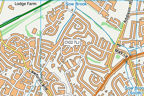 CV22 7LJ map - OS VectorMap District (Ordnance Survey) CV22 7LJ map - OS VectorMap District (Ordnance Survey)