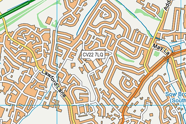 CV22 7LQ map - OS VectorMap District (Ordnance Survey) CV22 7LQ map - OS VectorMap District (Ordnance Survey)