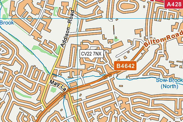CV22 7NX map - OS VectorMap District (Ordnance Survey) CV22 7NX map - OS VectorMap District (Ordnance Survey)