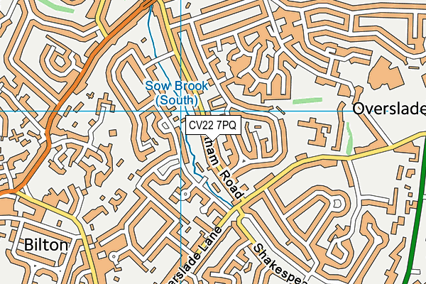 CV22 7PQ map - OS VectorMap District (Ordnance Survey) CV22 7PQ map - OS VectorMap District (Ordnance Survey)