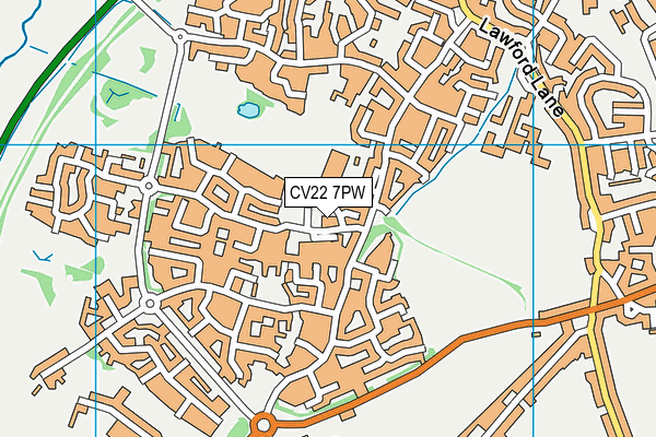 CV22 7PW map - OS VectorMap District (Ordnance Survey) CV22 7PW map - OS VectorMap District (Ordnance Survey)
