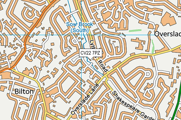 CV22 7PZ map - OS VectorMap District (Ordnance Survey) CV22 7PZ map - OS VectorMap District (Ordnance Survey)