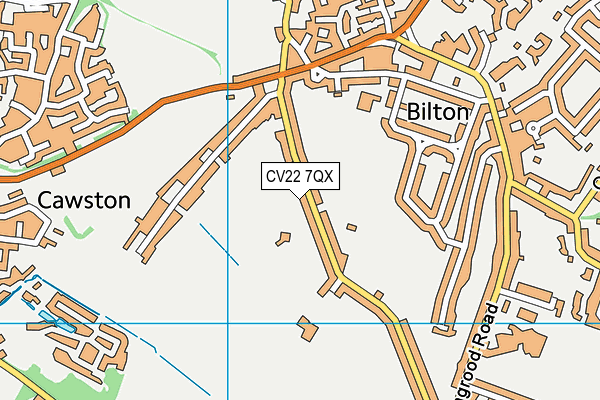 CV22 7QX map - OS VectorMap District (Ordnance Survey)