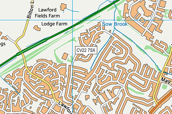 CV22 7SX map - OS VectorMap District (Ordnance Survey) CV22 7SX map - OS VectorMap District (Ordnance Survey)