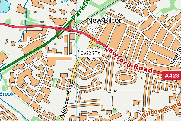 CV22 7TX map - OS VectorMap District (Ordnance Survey) CV22 7TX map - OS VectorMap District (Ordnance Survey)
