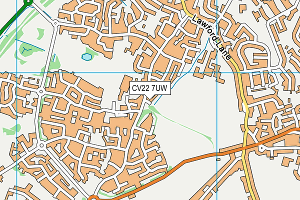 CV22 7UW map - OS VectorMap District (Ordnance Survey) CV22 7UW map - OS VectorMap District (Ordnance Survey)