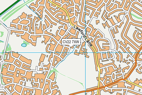 CV22 7XW map - OS VectorMap District (Ordnance Survey) CV22 7XW map - OS VectorMap District (Ordnance Survey)
