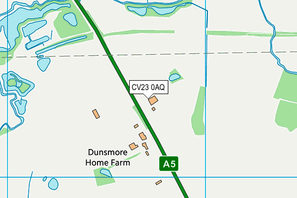 CV23 0AQ map - OS VectorMap District (Ordnance Survey)