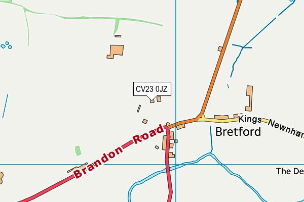 CV23 0JZ map - OS VectorMap District (Ordnance Survey) CV23 0JZ map - OS VectorMap District (Ordnance Survey)