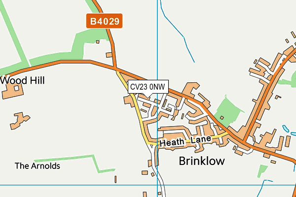 CV23 0NW map - OS VectorMap District (Ordnance Survey) CV23 0NW map - OS VectorMap District (Ordnance Survey)