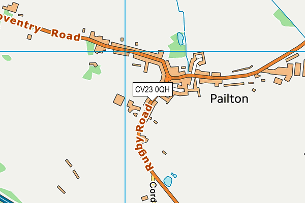 CV23 0QH map - OS VectorMap District (Ordnance Survey) CV23 0QH map - OS VectorMap District (Ordnance Survey)