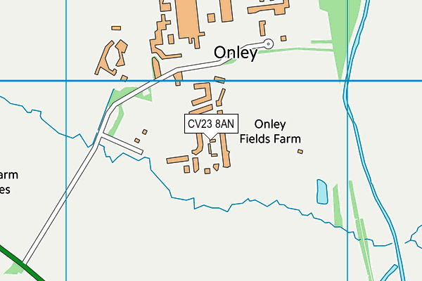 CV23 8AN map - OS VectorMap District (Ordnance Survey) CV23 8AN map - OS VectorMap District (Ordnance Survey)
