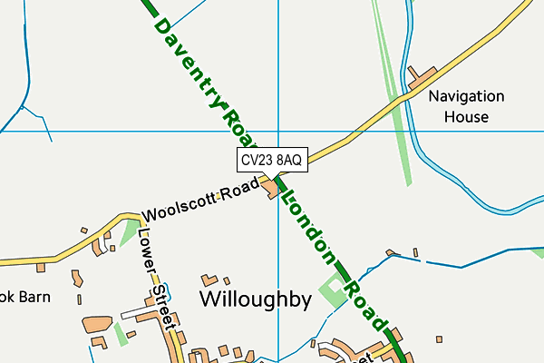 CV23 8AQ map - OS VectorMap District (Ordnance Survey) CV23 8AQ map - OS VectorMap District (Ordnance Survey)