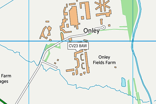 CV23 8AW map - OS VectorMap District (Ordnance Survey)