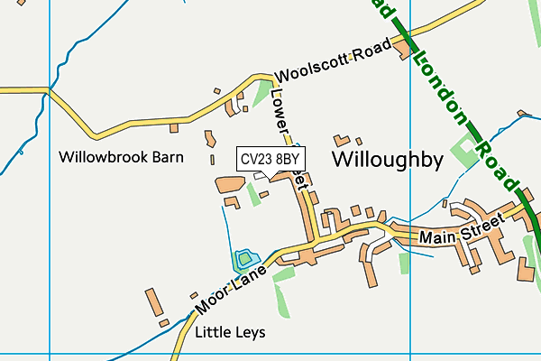 CV23 8BY map - OS VectorMap District (Ordnance Survey)
