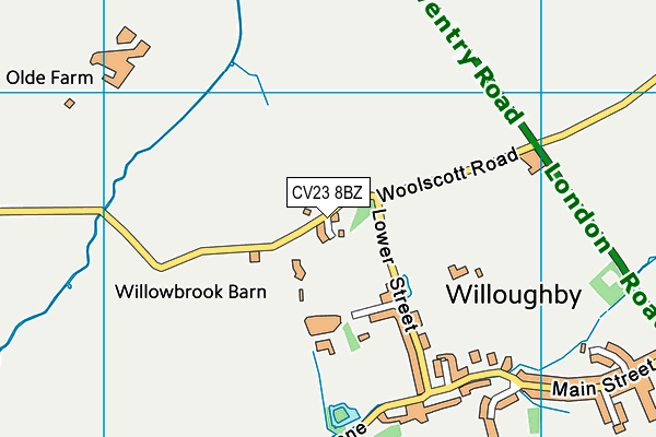 CV23 8BZ map - OS VectorMap District (Ordnance Survey)