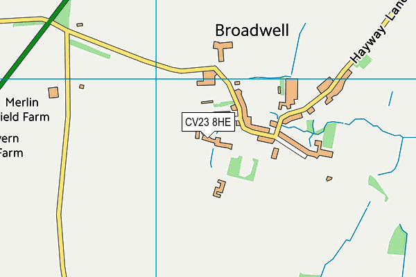 CV23 8HE map - OS VectorMap District (Ordnance Survey) CV23 8HE map - OS VectorMap District (Ordnance Survey)