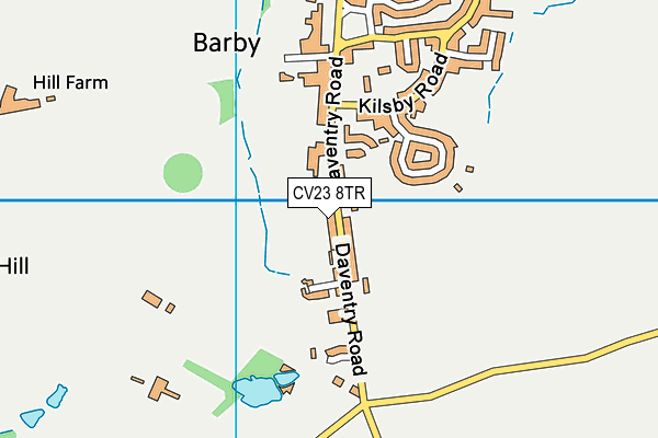CV23 8TR map - OS VectorMap District (Ordnance Survey) CV23 8TR map - OS VectorMap District (Ordnance Survey)