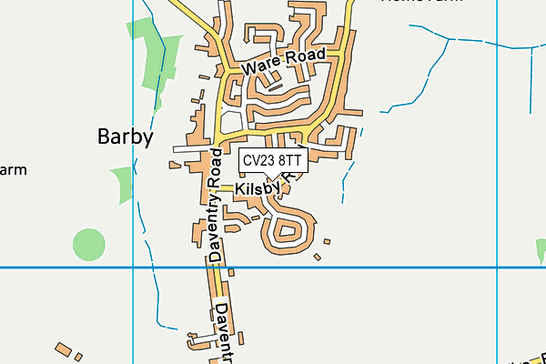 CV23 8TT map - OS VectorMap District (Ordnance Survey)
