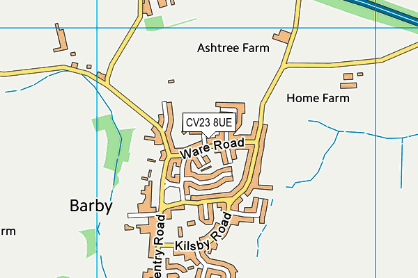 CV23 8UE map - OS VectorMap District (Ordnance Survey)