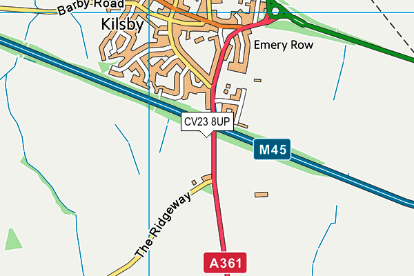 CV23 8UP map - OS VectorMap District (Ordnance Survey) CV23 8UP map - OS VectorMap District (Ordnance Survey)