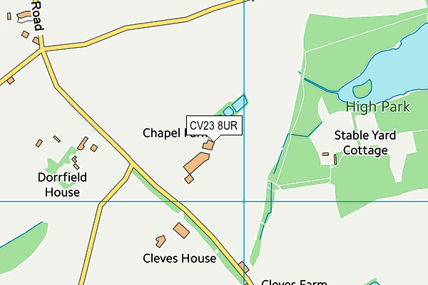 CV23 8UR map - OS VectorMap District (Ordnance Survey) CV23 8UR map - OS VectorMap District (Ordnance Survey)