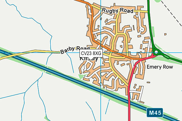 CV23 8XG map - OS VectorMap District (Ordnance Survey) CV23 8XG map - OS VectorMap District (Ordnance Survey)