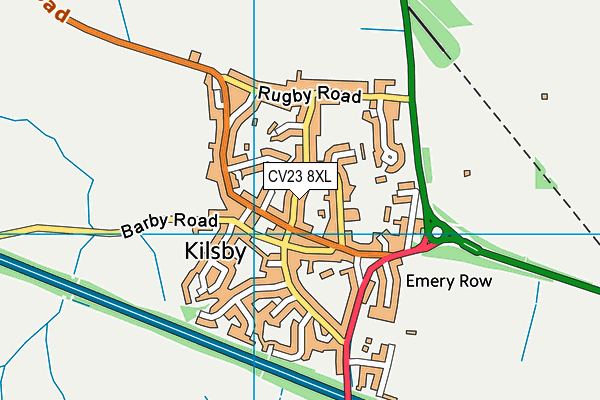 CV23 8XL map - OS VectorMap District (Ordnance Survey) CV23 8XL map - OS VectorMap District (Ordnance Survey)