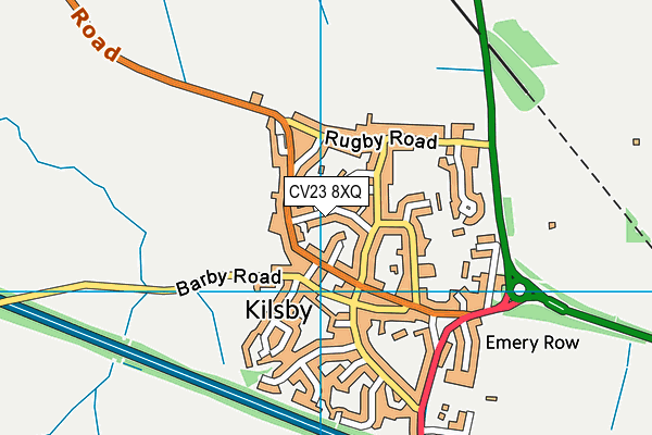 CV23 8XQ map - OS VectorMap District (Ordnance Survey) CV23 8XQ map - OS VectorMap District (Ordnance Survey)