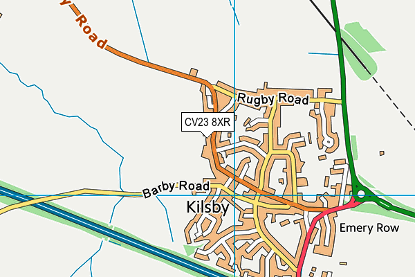 CV23 8XR map - OS VectorMap District (Ordnance Survey) CV23 8XR map - OS VectorMap District (Ordnance Survey)