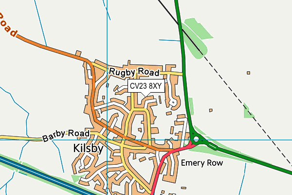 CV23 8XY map - OS VectorMap District (Ordnance Survey)