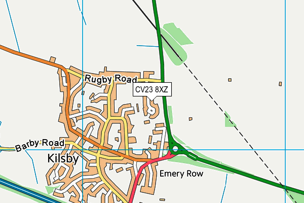 CV23 8XZ map - OS VectorMap District (Ordnance Survey)