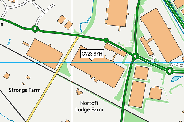 CV23 8YH map - OS VectorMap District (Ordnance Survey) CV23 8YH map - OS VectorMap District (Ordnance Survey)